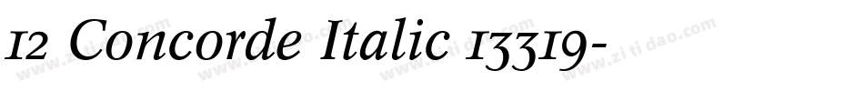 12 Concorde Italic 13319字体转换